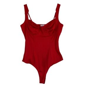 Jun & Ivy Red Bodysuit